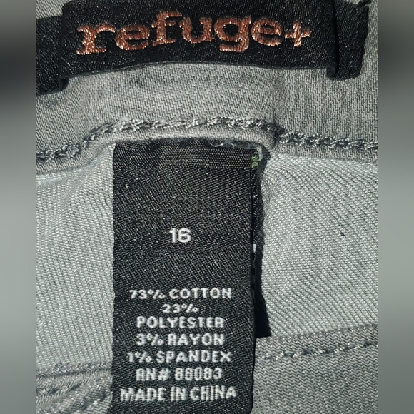 Refuge+ Dark Gray, Distressed Jeans - Picture 3 of 4